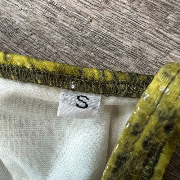 Sauvage Green Shiny Wrap Thong Bikini Set - Picture 14 of 15